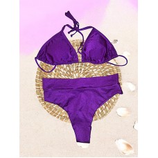 Biquini Completo Cortininha Composto Roxo