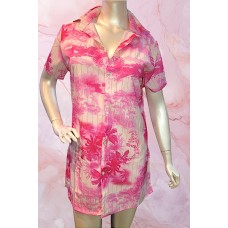 Chamise Unissex Rosa Estampado