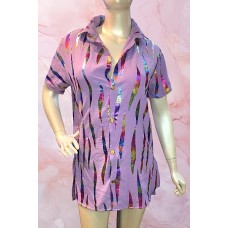 Chamise Unissex Roxo Detalhes Vibrante FurtaCor