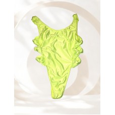 Maiô 3Nós Laterais Fio Dental Verde Cana Canelado
