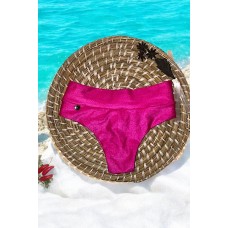 Monte o Seu Biquini: Calcinha Hot Pant Fio Duplo Com Cós Rosa Escuro