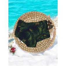 Monte o Seu Biquini: Calcinha Plus Size Com Franzido Lateral Palmeira Tropical