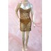 Vestido de Crochê Com Pedrarias Elegance Dourado