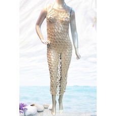 Vestido de Crochê Off White Longo Coleção Artemis
